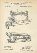 Patent Blueprint SewingMachine A4 Photo Print