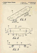 Patent Blueprint Skateboard A4 Photo Print
