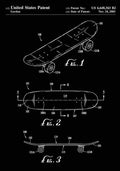 Patent Blueprint Skateboard black A4 Photo Print