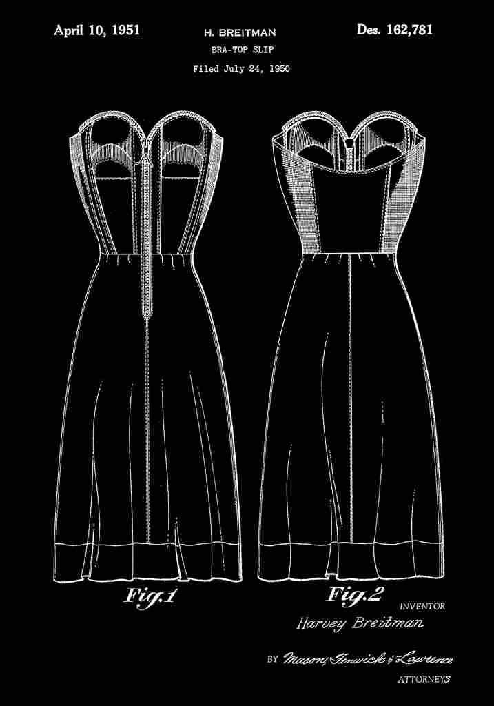 Patent Blueprint Slip black A4 Photo Print