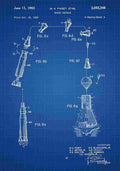 Patent Blueprint SpaceCapsule blue A4 Photo Print