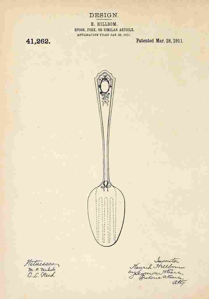 Patent Blueprint Spoon A4 Photo Print