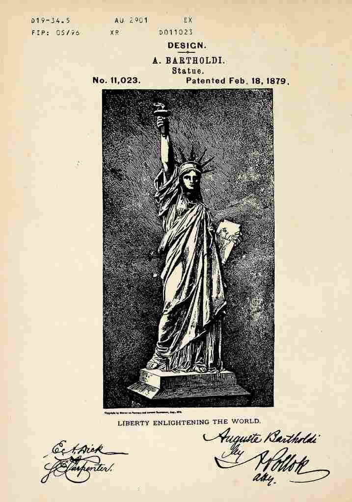 Patent Blueprint StatueofLiberty A4 Photo Print