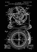 Patent Blueprint StellarCompass black A4 Photo Print