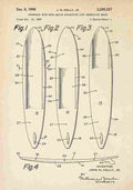 Patent Blueprint Surfboard A4 Photo Print