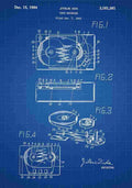 Patent Blueprint TapeRecorder blue A4 Photo Print