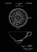Patent Blueprint TeacupReading black A4 Photo Print