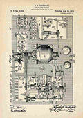 Patent Blueprint TelegraphSystem A4 Photo Print