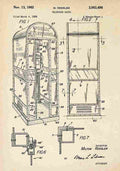 Patent Blueprint TelephoneBooth A4 Photo Print