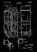 Patent Blueprint TelephoneBooth black A4 Photo Print