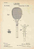 Patent Blueprint TennisRacket A4 Photo Print