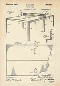 Patent Blueprint TennisTable A4 Photo Print