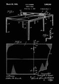 Patent Blueprint TennisTable black A4 Photo Print