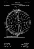 Patent Blueprint TerrestroSiderealGlobe black A4 Photo Print