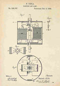 Patent Blueprint Tesla sElectricArcLamp A4 Photo Print