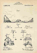 Patent Blueprint Tesla sLightningProtector A4 Photo Print