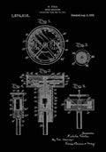 Patent Blueprint Tesla sSpeedIndicator black A4 Photo Print