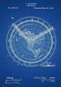 Patent Blueprint TimeChart blue A4 Photo Print