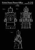 Patent Blueprint ToyRobot black A4 Photo Print