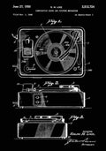Patent Blueprint Turntable black A4 Photo Print