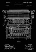 Patent Blueprint TypeWritingMachine black A4 Photo Print