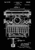 Patent Blueprint Typewriter black A4 Photo Print