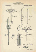 Patent Blueprint Umbrella A4 Photo Print