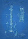 Patent Blueprint acoustic guitar 3 A4 Photo Print