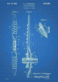 Patent Blueprint airplane propellor 3 A4 Photo Print