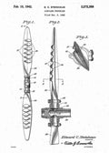 Patent Blueprint airplane propellor 4 A4 Photo Print