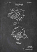 Patent Blueprint american football helmet A4 Photo Print