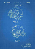 Patent Blueprint american football helmet 3 A4 Photo Print