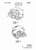Patent Blueprint american football helmet 4 A4 Photo Print