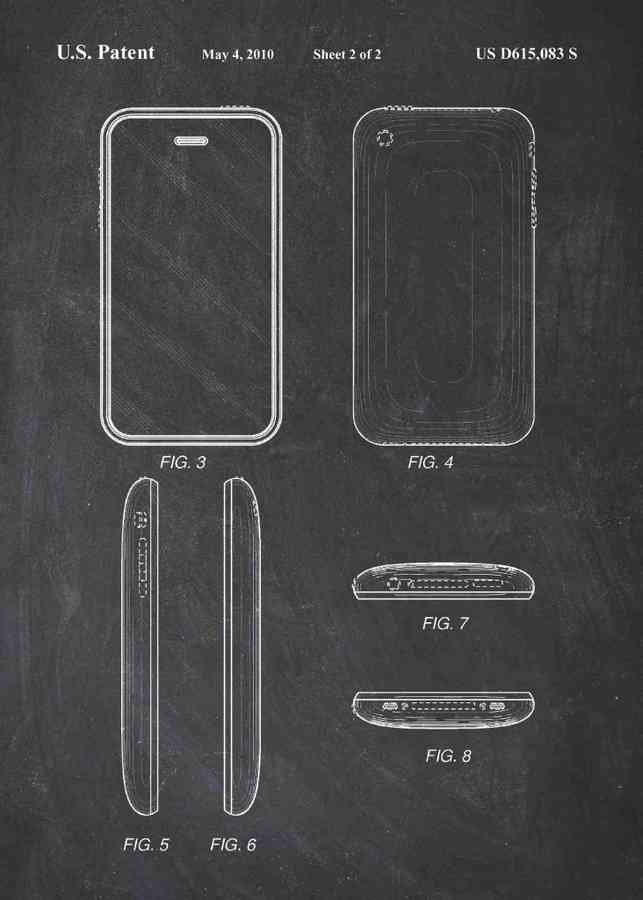 Patent Blueprint apple iphone A4 Photo Print