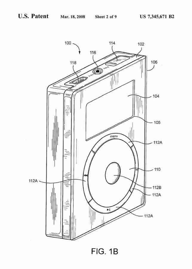 Patent Blueprint apple ipod 4 A4 Photo Print