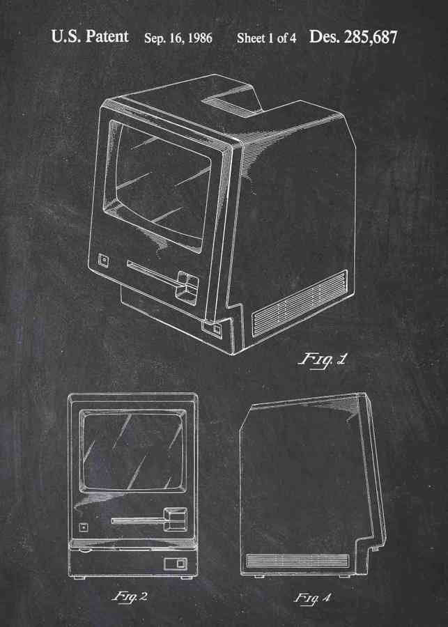 Patent Blueprint apple macintosh A4 Photo Print