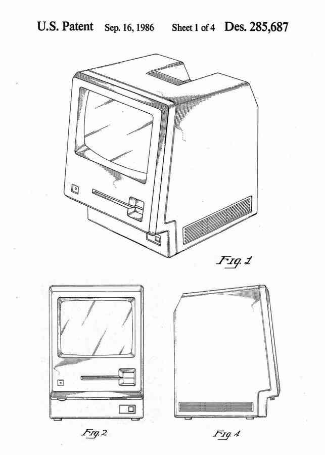 Patent Blueprint apple macintosh 4 A4 Photo Print