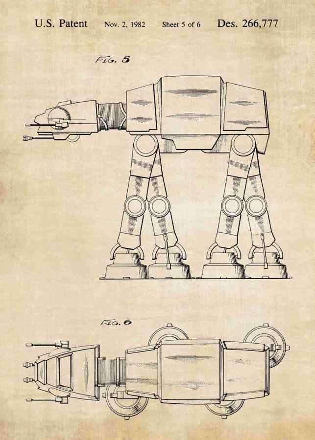 Patent Blueprint at at walker A4 Photo Print