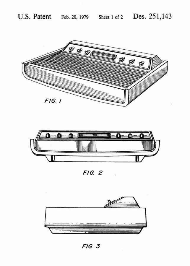 Patent Blueprint atari 2600 console 4 A4 Photo Print