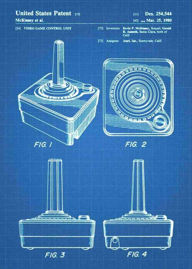 Patent Blueprint atari 3 A4 Photo Print