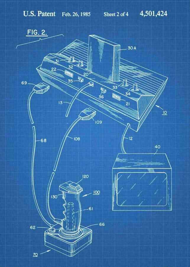 Patent Blueprint atari console 3 A4 Photo Print