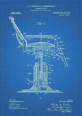 Patent Blueprint barbers chair 3 A4 Photo Print