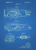 Patent Blueprint barbers hair clippers 3 A4 Photo Print