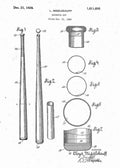 Patent Blueprint baseball bat 4 A4 Photo Print