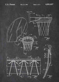 Patent Blueprint basketball hoop A4 Photo Print