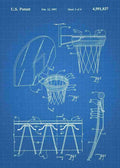 Patent Blueprint basketball hoop 3 A4 Photo Print