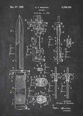 Patent Blueprint bayonet 3 A4 Photo Print