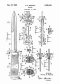 Patent Blueprint bayonet 4 A4 Photo Print