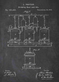 Patent Blueprint beer brewing A4 Photo Print