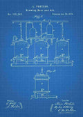 Patent Blueprint beer brewing 3 A4 Photo Print
